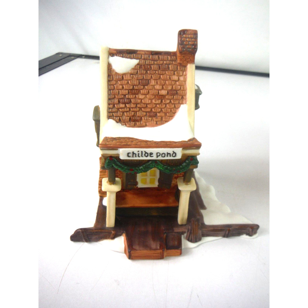 Lot Of Two Dept 56 Houses Train Lighted Station Working Light Childe Pond